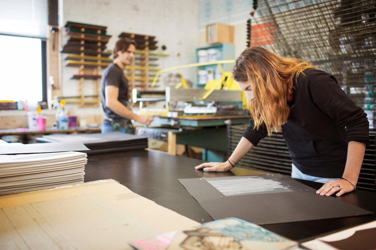 small screen printing workshop in just 6 square metres